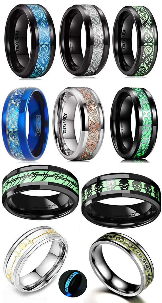 Glow-In-The-Dark Wedding Rings