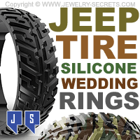 Jeep Tire Silicone Wedding Rings