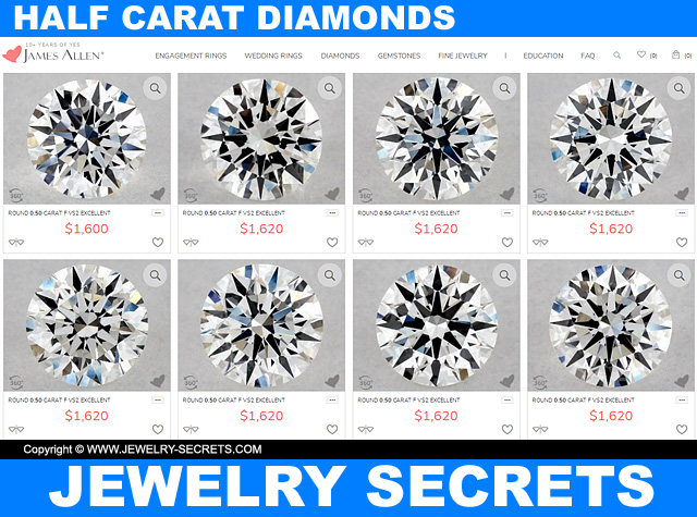 Stunning Half Carat 50 CT Diamonds