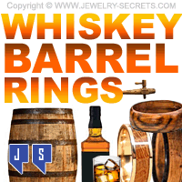 Whiskey Barrel Finger Wedding Rings