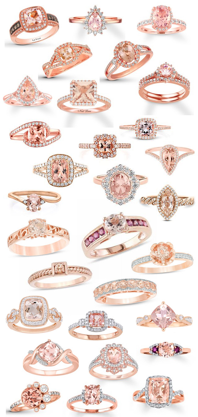 Brand New Morganite Rose Gold Rings Brand New Morganite Rose Gold Rings