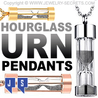 Hourglass Urn Memorial Pendant Necklaces