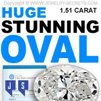 Huge Oval Cut 151 Excellent Diamond