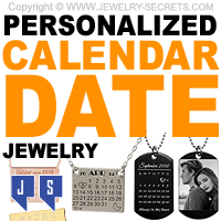 Personalized Calendar Day Date Year Jewelry Pendants Keychains Personalized Calendar Day Date Year Jewelry Pendants Keychains