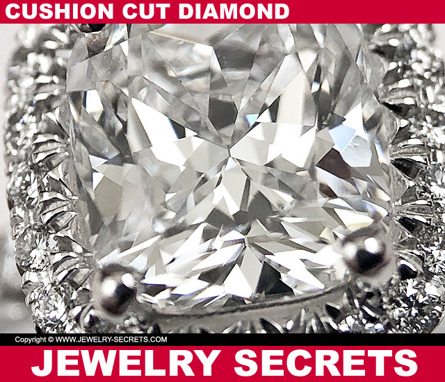 Cushion Cut Diamond Closeup