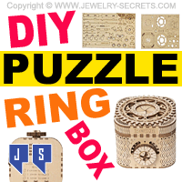 DIY Wooden Puzzle Ring Jewelry Treasure Box