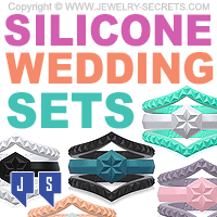 Silicone Wedding Sets Engagement Ring And Wedding Bands