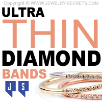 Ultra Thin Diamond Wedding Bands