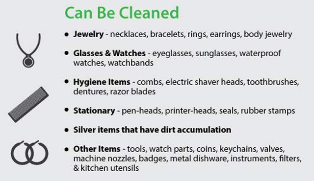 Items Can Be Cleaned In An Ultrasonic Jewelry Cleaner
