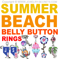 Summer Beach Belly Button Rings Summer Beach Belly Button Rings