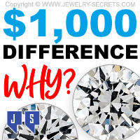 1000 Dollars Difference In Diamonds Why