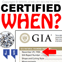 Always Check The Diamond Certificate Date