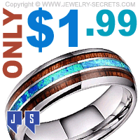 Stainless Steel Wood Ring Just 1-99 No Tax Free Shipping NOW