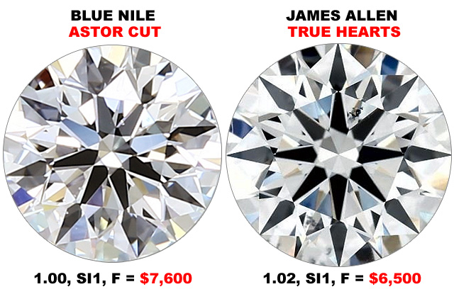 Compare Blue Nile Astor Cut To James Allen True Hearts Cut Diamonds Compare Blue Nile Astor Cut To James Allen True Hearts Cut Diamonds