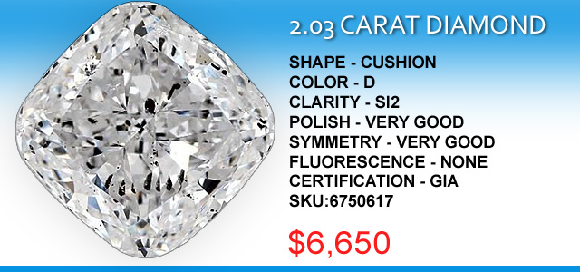 2 Carat Cushion Diamond Deal