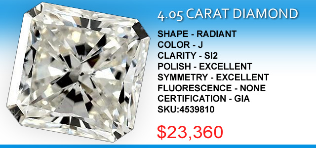 4 Carat Radiant Diamond Deal