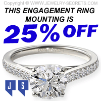 This Engagement Ring Mounting Is 25 Percent Off Today Only