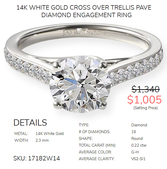 THIS ENGAGEMENT RING MOUNTING IS 25% OFF – Jewelry Secrets