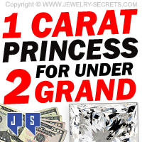 1 Carat Princess Cut For Under 2 Grand