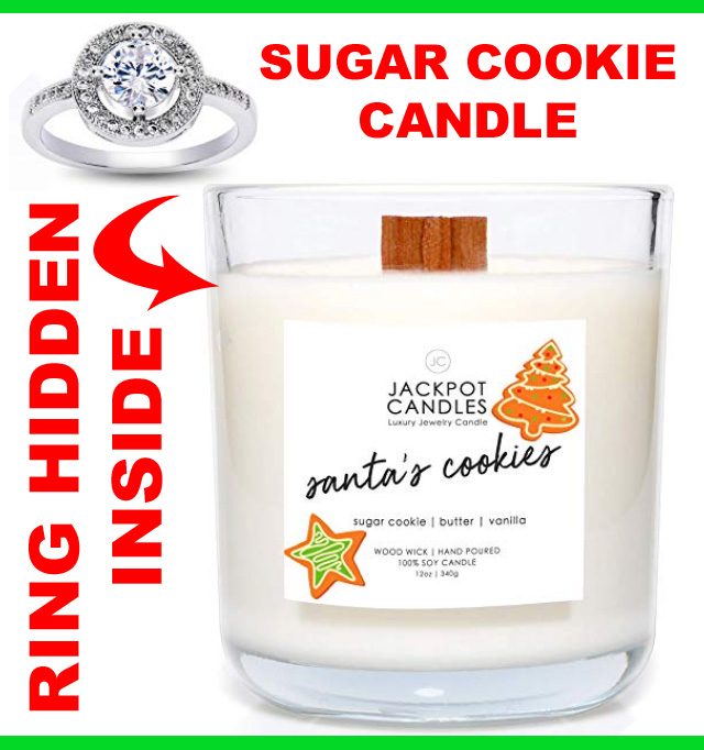 Ring -Hidden Inside Christmas Sugar Cookie Candle Ring -Hidden Inside Christmas Sugar Cookie Candle