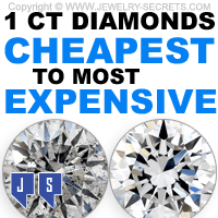 1 Carat Diamonds Cheapest To The Most Expensive