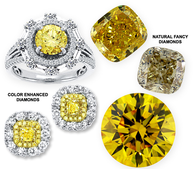 Color Enhanced Yellow Diamonds vs Fancy Yellow Diamonds