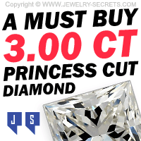 A Must Buy 3 Carat Princess Cut VS2 Diamond Deal