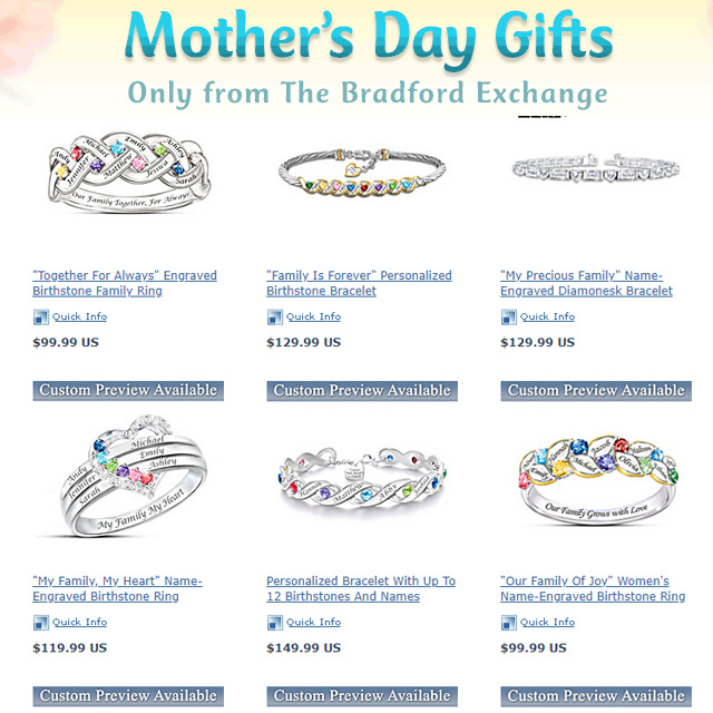 Mothers Day Jewelry At Bradford Exchange
