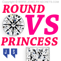 Round Diamond VS Princess Cut Diamond