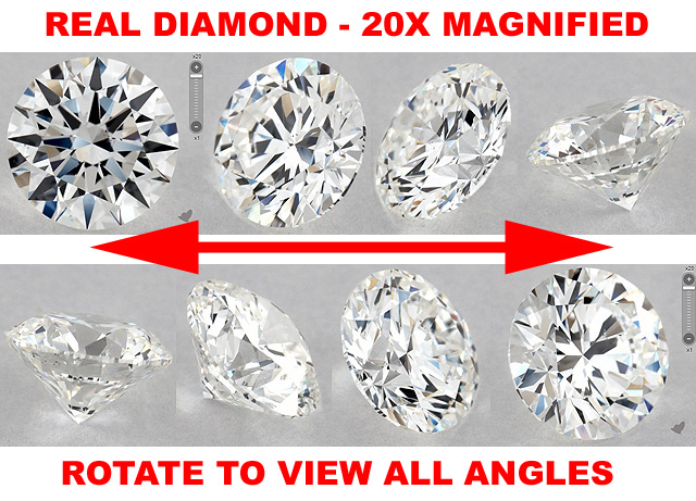 Rotate Diamond 360 Degrees To View All Angles