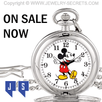 MICKEY MOUSE POCKET WATCH ON SALE NOW