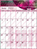 Free June 2022 Calendar