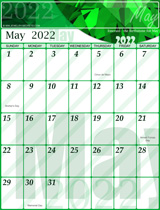 Free May 2022 Calendar