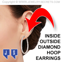 INSIDE OUTSIDE DIAMOND HOOP EARRINGS