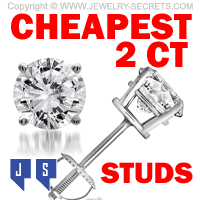 The Cheapest 2 Carat Diamond Stud Earrings Right Now