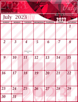 Free July 2023 Calendar