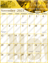 Free November 2023 Calendar