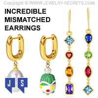 INCREDIBLE ASYMMETRY ASYMETRICAL MISMATCHED EARRINGS