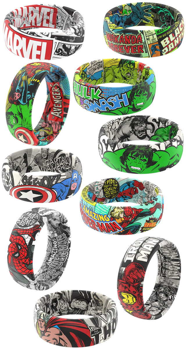 Marvel silicone rings