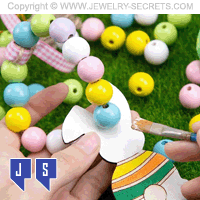 EASTER WOOD BEAD CRAFT SET FOR KIDS