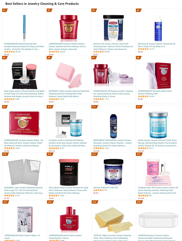 BEST SELLERS IN JEWELRY CLEANING AND CARE PRODUCTS