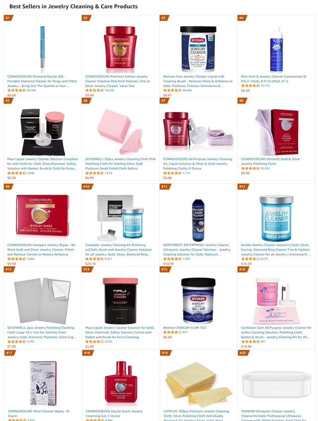 BEST SELLERS IN JEWELRY CLEANING AND CARE PRODUCTS