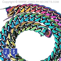 MULTI-COLOR ANODIZED PLATED RAINBOW JEWELRY