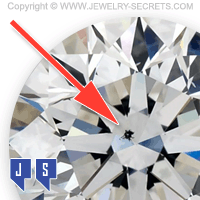 VISIBLE INCLUSIONS IN AN SI1 CLARITY DIAMOND