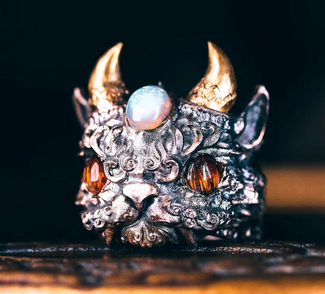 SON OF ORIENTAL DRAGON MYTHICAL BEAST RING