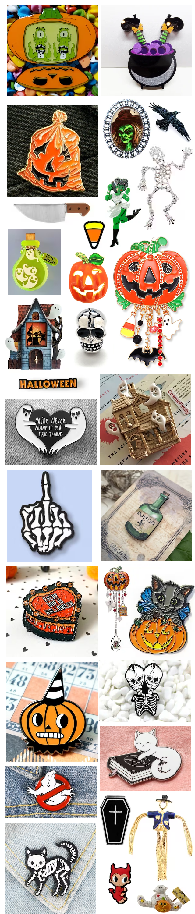 Etsy Halloween Brooch Pins