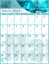 Free March 2024 Calendar