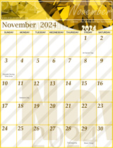 Free November 2024 Calendar
