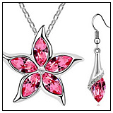 Flower Pendant Earring Set!