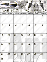 Free April 2017 Calendar